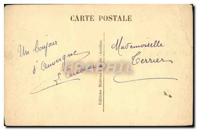 Cachoeira da Roucôle, perto de Vic-sur-Cère — Cantal — n° 1429 — Verso