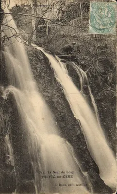 O Saut du Loup perto de VIC-sur-CÈRE — L. Roux, édit. Aurillat, n° 312