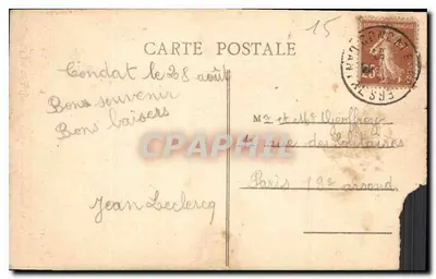 Wodospad Contal — Le Contal pittoresque — blisko CONDAT-en-FENIERS (Wys. 700 m.) — Fot. Combier Maron — Wyd. Bruzé — Rewers