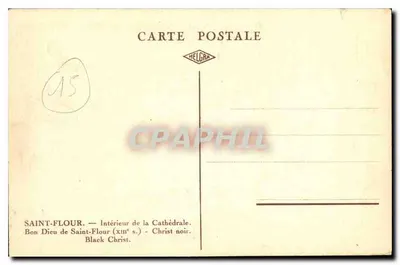 Saint-Flour — Interior da Catedral — Cristo Negro — Boursquet — Verso