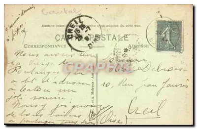 Dziwna Fontange — Cantal - 2799 — Fontange — L'Auvergne Pittoresque — Rewers