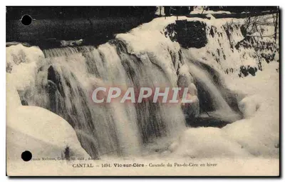 Vic-sur-Cère — Cachoeira do Pas-de-Cère no inverno — editor: Hermann Malroux, Cîteaux, 1494, Aurillac
