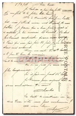 Ao redor de VIC-SUR-CÈRE — Estrada de Muret a Thiezac — Lib. Bauprel, Saint-Oéré (Lot) — Verso