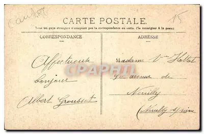 Wodospad Gonche blisko Vic-sur-Cère (Cantal) — L' Hirondelle - Paryż, nr 278 — Rewers