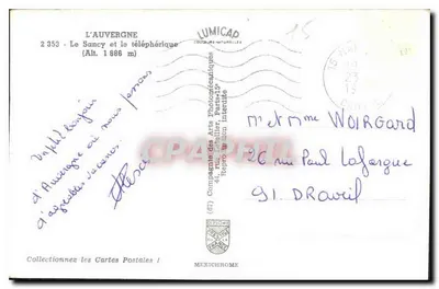 O Sancy e o teleférico — Alt. 1 886 m — IRIS — Verso
