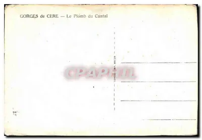 Gorges de Cère — Le Plomb du Cantal — Congrès Imp. Malcon — Verso