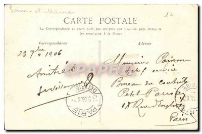 Em torno de Nemours — Rocher de Pierre-le-Sault — G. B. N. G., Nemours — Verso
