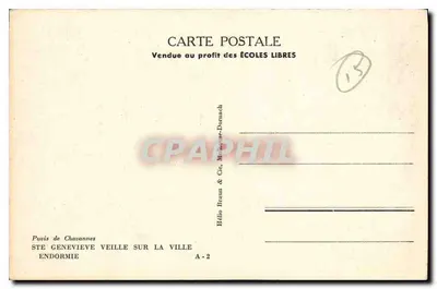 Santa Geneviève vigia a cidade — Puvis de Chavannes — Hélio Braun & Cie, Millau-sur-Dornach — Verso