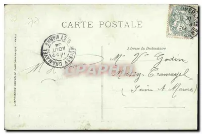 Fontainebleau — O Palácio — Quarto de Napoleão — L. Laurent, 1, Rue Grande — Verso