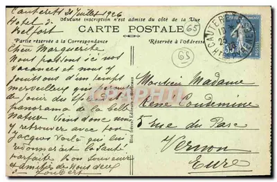Rodovia de Pierrefitte para Cauterets — O Limaçon — BR. — Verso
