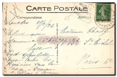 Lourdes - Bazylika i rzeka Gave - Selecta n°246 — Rewers