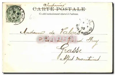 Schody Honorowe — Zamek w Compiègne — wydawca Reynald Fleury, seria 746 — Rewers