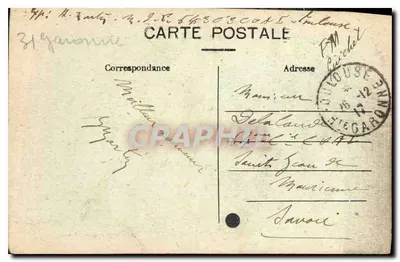 Toulouse — Praça do Capitólio — Editor L. Frank, n°9 — Verso