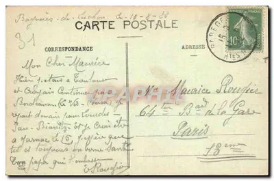 Luchon — Dolina Pique i Wzgórza Graniczne — Widok z Drogi do Szpitala — Fototypia Labouche Frères, Toulouse, 1. seria — Rewers
