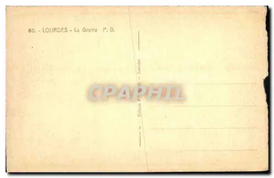 Lourdes — La Grotte — Édition P. D. (n°60) — Verso