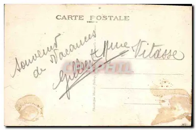 Biarritz (B.P.) — Vista geral sobre o rochedo da Virgem — M. D. — Verso