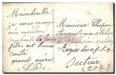 Bouquet of Lilacs and Flowers — VIVE SAINT AUGUSTE — Publisher F. Lécluse, n° 7653 — Back