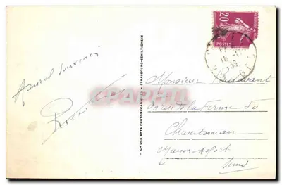 VITTEL - Tenisy, widok ku Ermitażowi — wydawca Cie des Arts Photographiques de Strasbourg-Schiltigheim, n° 49 — Rewers