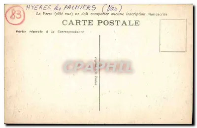 Hyères-les-Palmiers — Iglesia Anglicana y Fuente en la Avenue Beauregard — Reverso