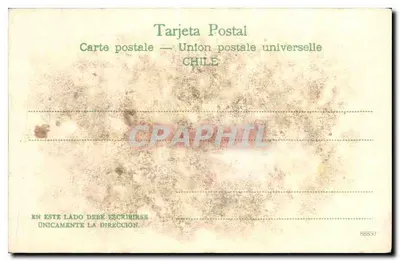 Bilhete postal antigo Puerto de Valparaiso Bateaux — Verso
