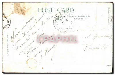Margam Castle, Port Talbot — Aldwych Series No. 4662 — Verso