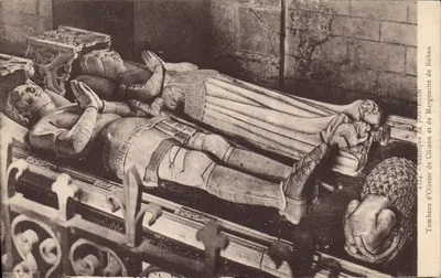Tombeau d'Olivier de Clisson et de Marguerite de Rohan — Basilique de Rohan — Éditeur Josse-Lin, n°4144