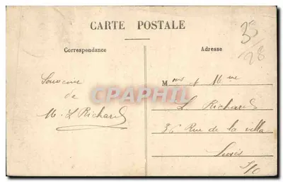 JOUY - O Castelo — Gr. Fominally, Drancy — Verso