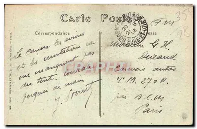Nogent-le-Rotrou — Vista sobre a Huisne e a Igreja St-Hilaire — J. Piot — Verso
