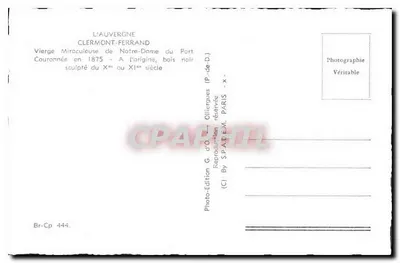 Virgem Milagrosa de Nossa Senhora do Porto — Clermont-Ferrand — Edição G. d'O. — Verso