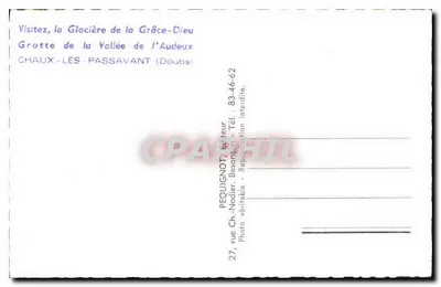 Chaux-les-Passavant (Doubs) — Entrada da Glacière — Déqui — Verso
