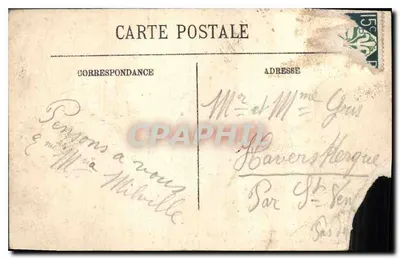 Kongres Eucharystyczny w Lourdes 1914 — Przed Mszą Pastercką — S. E. Kardynał-Legat — LL — Rewers