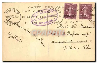 Święta Bernadetta w jej chrzcie — Dom Matki Siostry Miłosierdzia, Nevers — Rewers