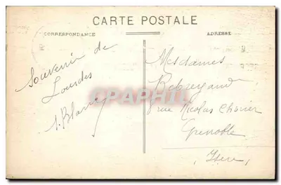 Lourdes — Bazylika, widok z boku — Staceygeol, wydawca — Rewers