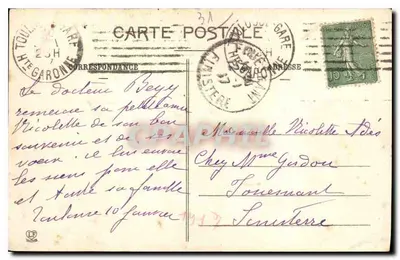 Toulouse. O Donjon do Capitole — editor: Phototype Labouché, Toulouse, n°14 — Verso