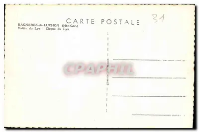 Wąwoz Lysu — Wąwoz Lysu — Bagnères-de-Luchon (Haute-Garonne) — Combier Imprimeur — Rewers