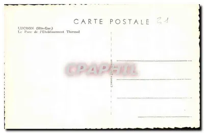 Luchon (Hte-Garonne) — Park Instytucji Termalnej — Condier & Fils — Rewers