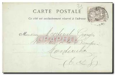 Toulouse — Cour Henri-IV w Capitole — Librairie BHUX, Rue Lafayette — Rewers