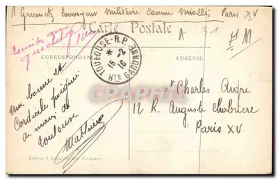 Toulouse — Widok panoramiczny — Most św. Michała — Wydawnictwo J. Longhi, Toulouse, nr 37 — Rewers