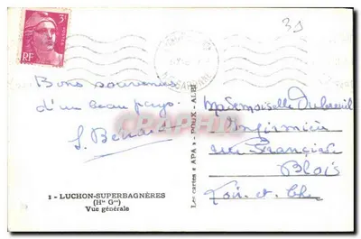 Luchon-Superbagnères — Vista geral — APA — Verso