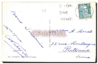 Chute de la Pique — Luchon — wydawca C.P.A.P. nr 141 — Rewers
