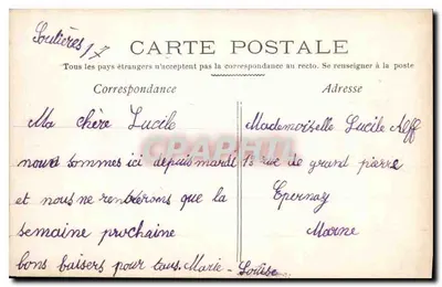 Menina pequena com rosas — editor A.N. Paris, n° 829 — Verso