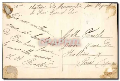 Jovem homem com cesta de flores — editor H. L. B. — n° 7478 — Verso