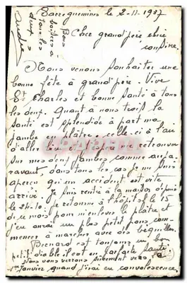 Arranjo de flores — Boa Festa — Carta postal — Verso