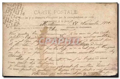 Jovem casal sob árvores floridas — S.I.P. n°1319 — Verso