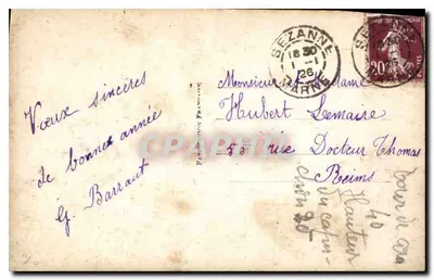Mulher com chapéu de fita — Boa Ano — EKO 1188 — Verso