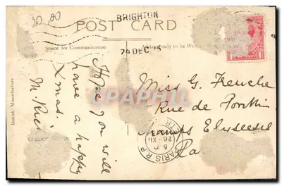 Fond Wishes For your Happiness at Christmas — G.191/2 — British Manufacture — Verso
