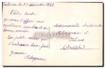 Flores — Boas Festas — C.P.A. 561 — Verso