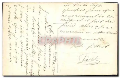 Arranjo de rosas e de hortência — Boa Ano — LUX 154 — Verso
