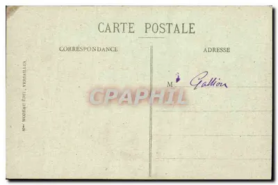 Pałac w VERSAILLES — Galeria Szybek — Sala Podpisania Pokoju w 1919 — Dekoracje Le Brun — Rewers