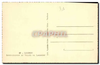 Saint-Aventin i Dolina Larboust — Luchon — Wyd. Labouche frères, Toulouse — Rewers